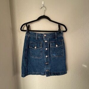 Loft Denim Button Down Skirt.   Size 0.
